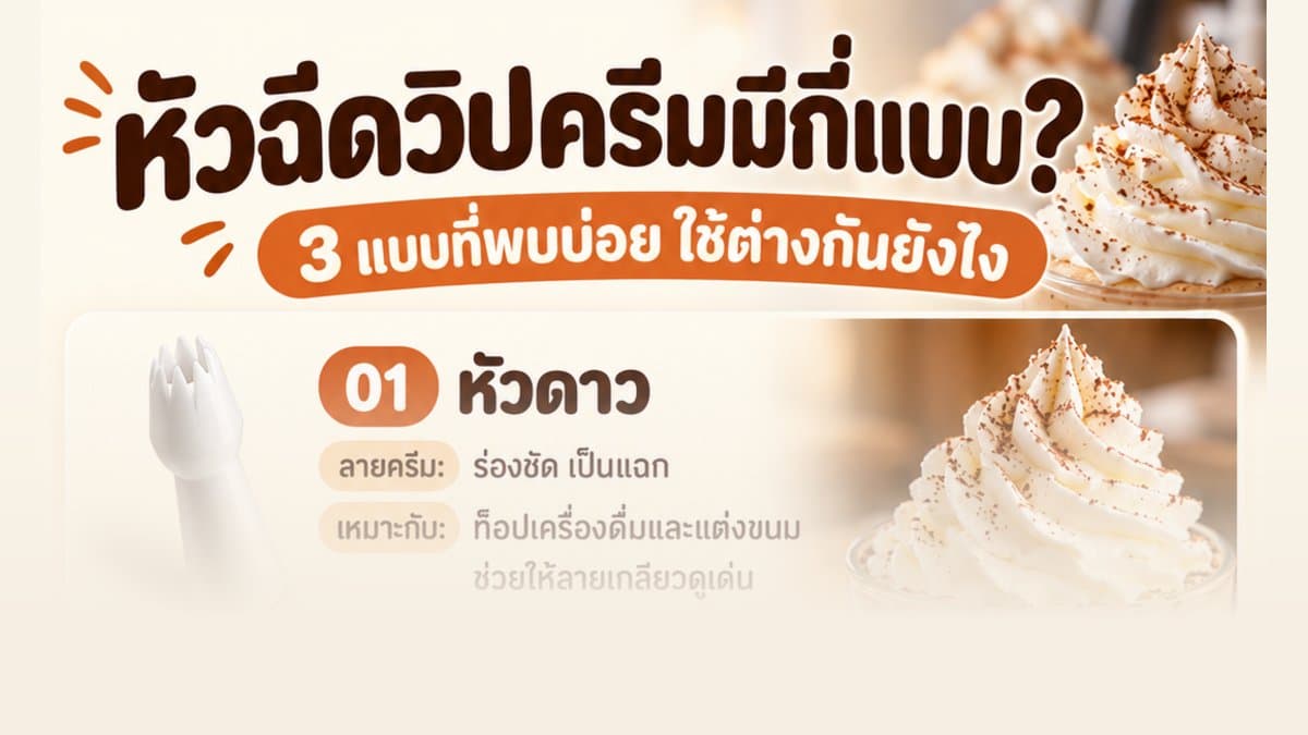 หัวฉีดวิปครีมมีกี่แบบ 3 แบบที่พบบ่อย